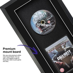 Call of Duty: Black Ops for PlayStation 3 displayed within a frame, highlighted by a premium mount board to focus on the game