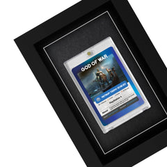 Cheevo Gaming collectors card displayed within a frame, the perfect way to display your Digimon collectible cards