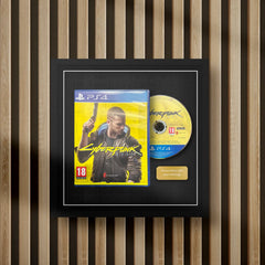 playstation 4 display frame for video games on a slat wall