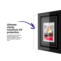 Digimon card in a frame with UV protective glass for long-term preservation