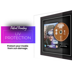 Frame a bluray dvd movie. Display any bluray case and disc in this magnetic frame. UV protection from sunlight.