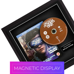 Frame a bluray dvd movie. Display any bluray case and disc in this magnetic frame.