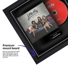 Frame a carded CD case: Audio CD of Little Mix Salute displayed inside a frame, highlighted by a premium mount board to focus on the CD.