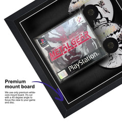 Frame a game: Your PlayStation 1 video game 2-disc set displayed within this square frame, highlighted by a premium mount board to focus on the game.