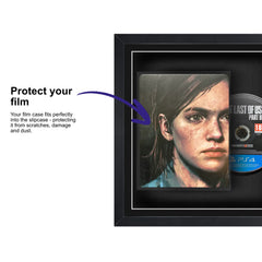 Frame a game: Your PlayStation 4 steelbook displayed within this square frame, featuring a plastic slipcase to safely attach and remove the game case without damage.