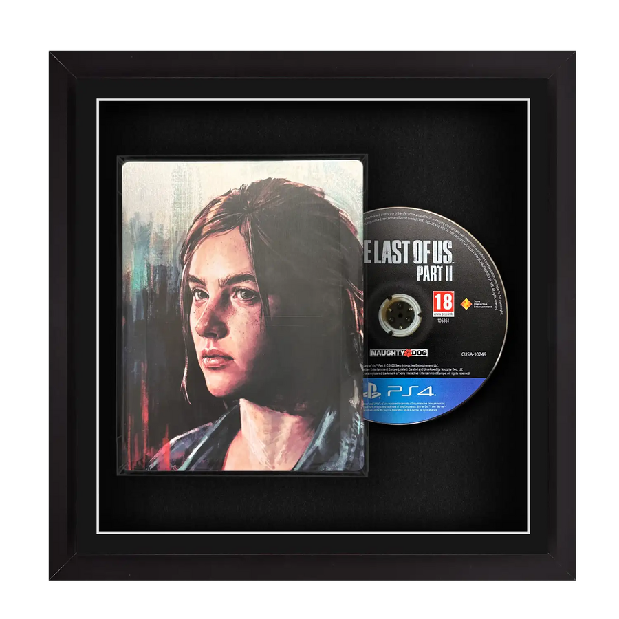 Frame any playstation 4 ps4 video game steelbook. Display steelbook games safely with Cheevo. Frame steelbooks such as The Witcher, Mortal Kombat, Devil May Cry, Gran Turismo