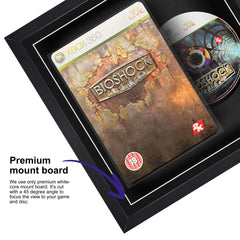 Frame a game: Your Xbox 360 steelbook displayed within this square frame, highlighted by a premium mount board to focus on the game.