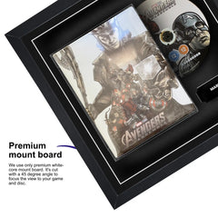 Frame a movie: Your Blu-ray / 4K movie displayed within this square frame, highlighted by a premium mount board to focus on the movie.