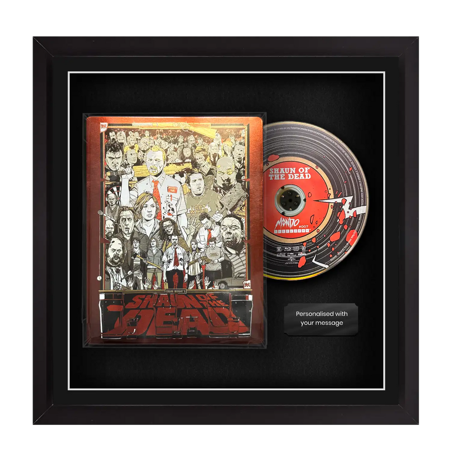 Frame any blu-ray bluray movie film. Add a movie to this display to safely present it. Cheevo frames. Frame movies such as Mad Max, Gladiator, The Matrix, John Wick, Deadpool.