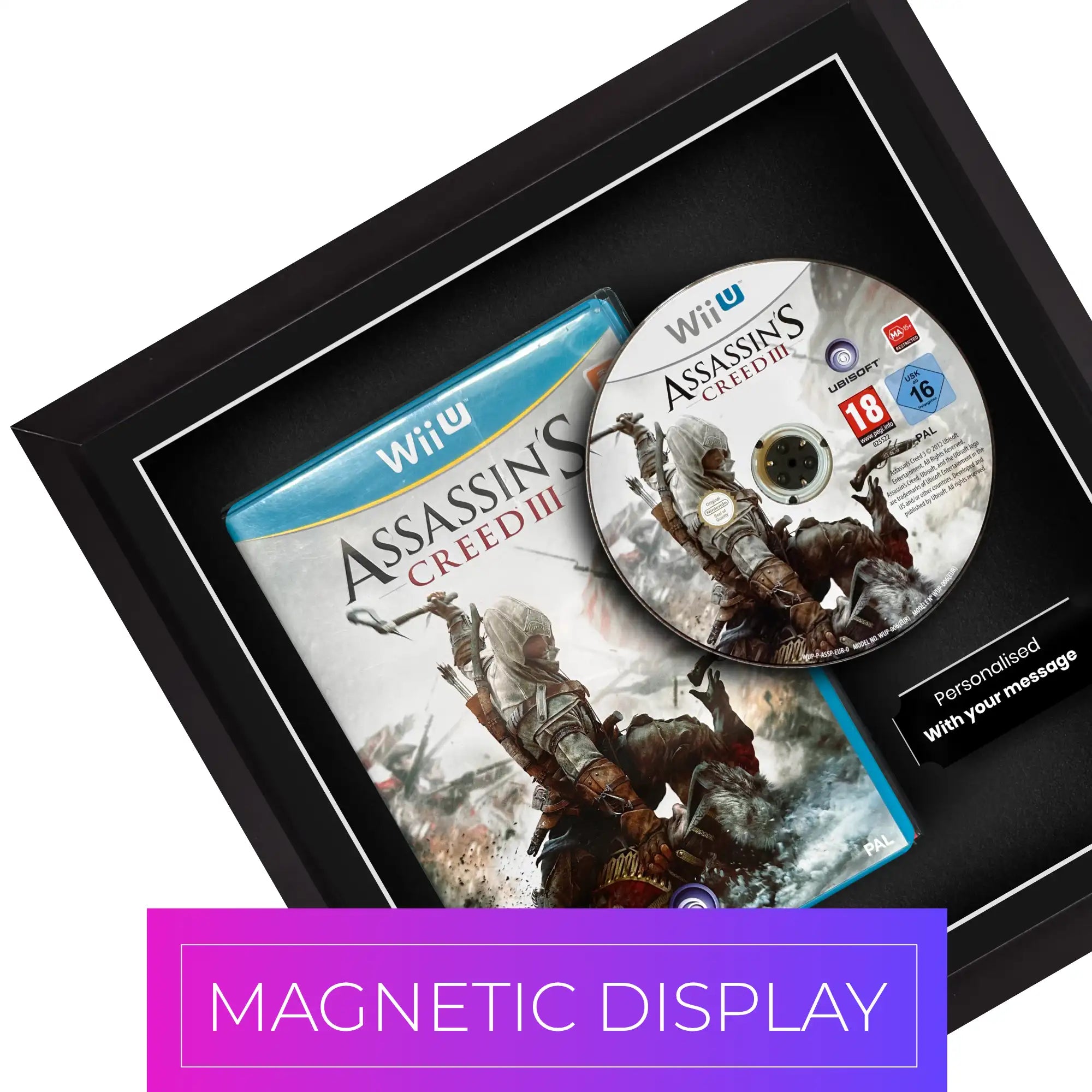 frame a nintendo wii video game. Frame a video game with the Cheevo magnetic display. 