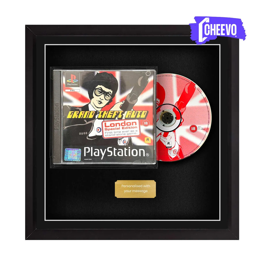 Frame a video game playstation 1 ps1 display with the Cheevo frames. Safely present a game. Crash, Spyro, Tomb Raider, Silent Hill, Castlevania SOTN.