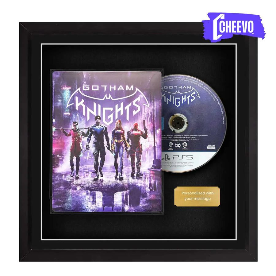Frame any playstation 5 ps5 video game. Display a video game inside a frame. Cheevo helps you to frame a game. Frame games such as Demon’s Souls, Spider-Man 2, God of War Ragnarok, Elden Ring