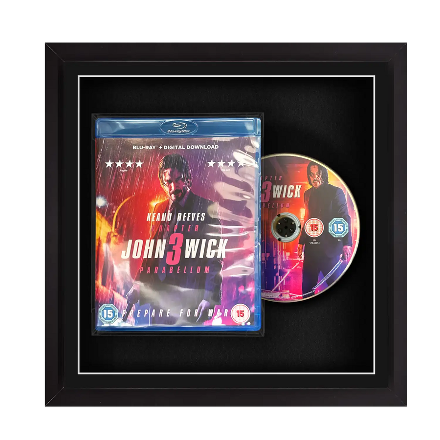 Frame any blu-ray movie film with our display solution where you can frame a movie. Inception, Avatar, Interstellar, LOTR, Star Wars, MCU, Dark Knight, Matrix, Gladiator