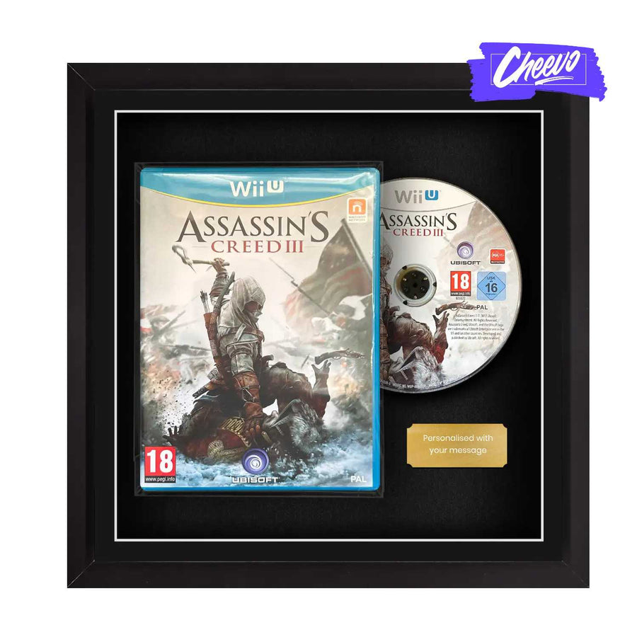 Nintendo Wii U Video Game Display Frame. Frame any Nintendo Wii U video games safely inside a protective frame for display. Framed game. Zelda, Mario, Smash, Kart, Splatoon, Pikmin, Xenoblade, Bayonetta, Donkey Kong