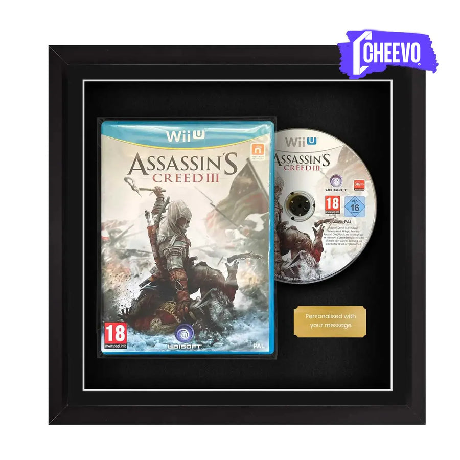 Nintendo Wii U Video Game Display Frame. Frame any Nintendo Wii U video games safely inside a protective frame for display. Framed game. Zelda, Mario, Smash, Kart, Splatoon, Pikmin, Xenoblade, Bayonetta, Donkey Kong