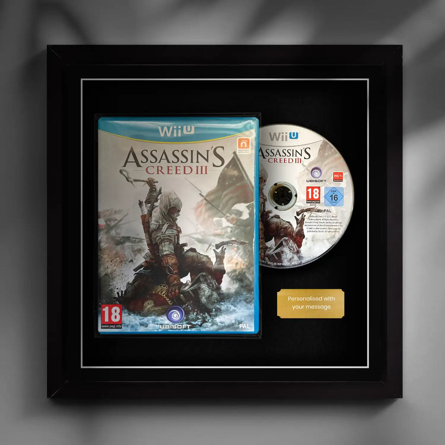 Frame any Nintendo Wii U video games safely inside a protective frame for display. Framed game. Zelda, Mario, Smash, Kart, Splatoon, Pikmin, Xenoblade, Bayonetta, Donkey Kong, Yoshi.