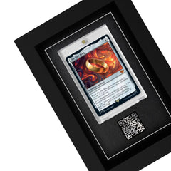 Framed Magic The Gathering card with a scannable QR code inside