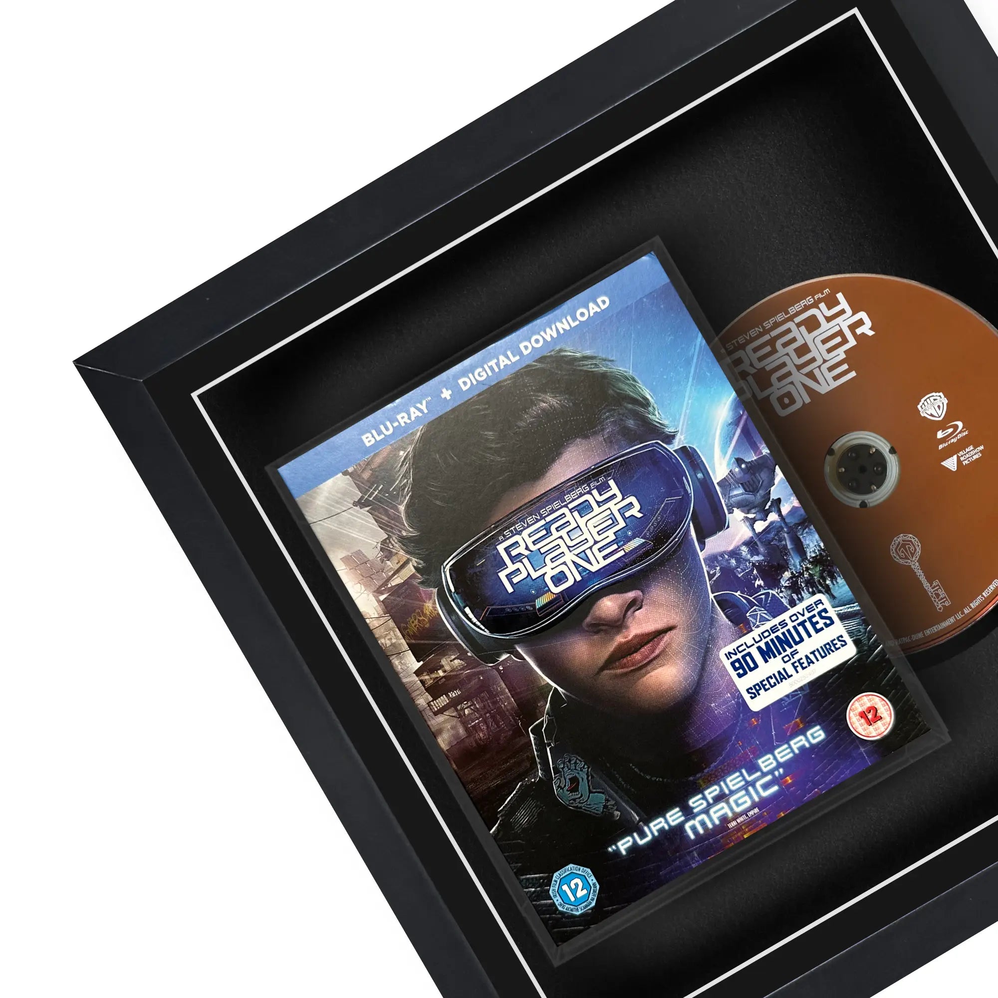 Frame your own Blu-ray DVD to be displayed within this square frame, the perfect way to showcase your movie