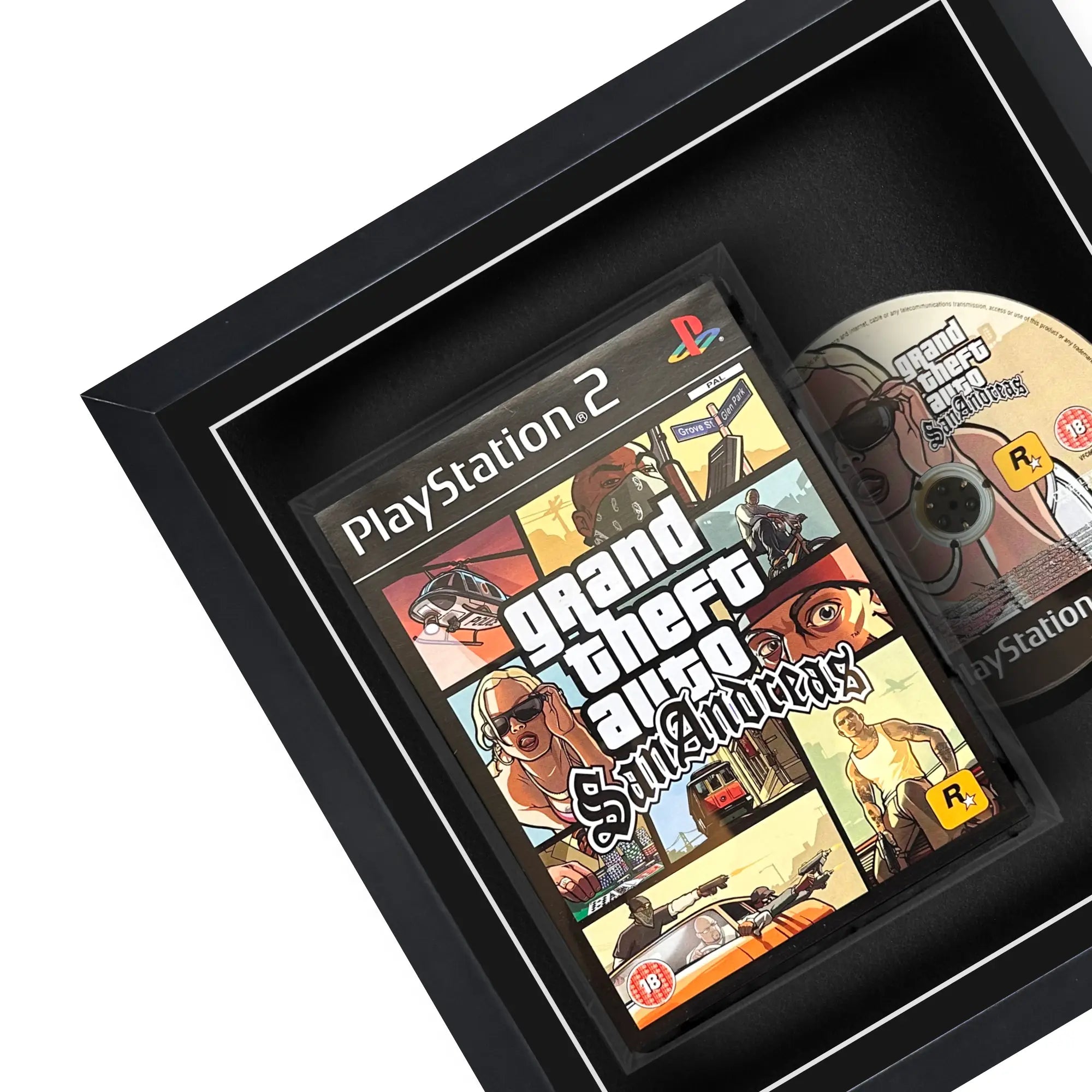 Frame your own PlayStation 2 game to be displayed within this square frame, the perfect way to showcase your game