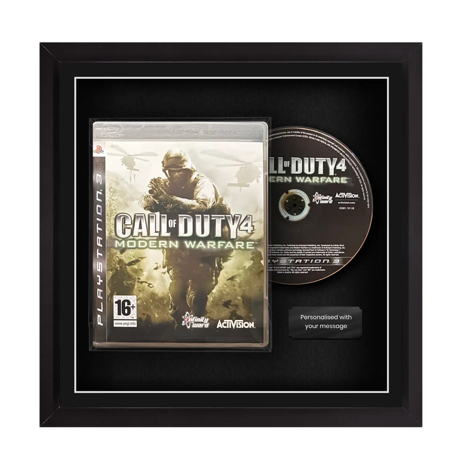 Frame any playstation 3 ps3 video game case and disc safely. Display a game with Cheevo frames. Frame games such as Uncharted, The Last of Us, MGS, Gran Turismo, LittleBigPlanet