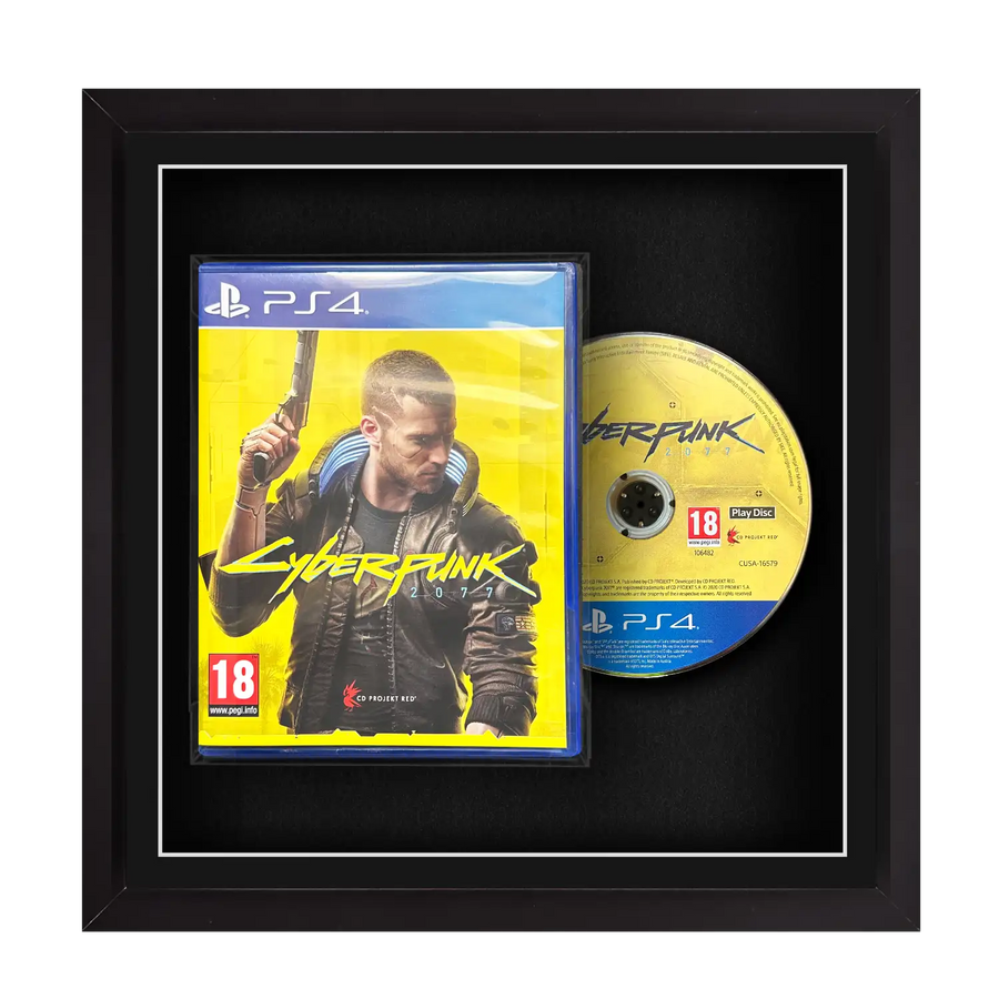 Frame any playstation 4 ps4 video game case and disc. Display video games with Cheevo frames. Frame games like TLOU, Ghost of Tsushima, Persona, RDR2, Sekiro.