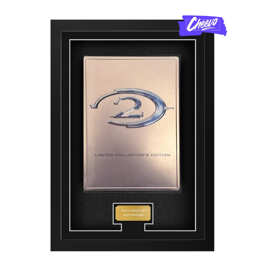 Frame a Xbox 360 video game case. Display video games with cheevo. Protect games from damage. Frame games such as Skyrim, Fallout, Bioshock, Resident Evil, Dark Souls.