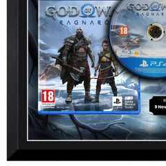 God of War Ragnarok print for frame background playstation 4 game detail bottom left