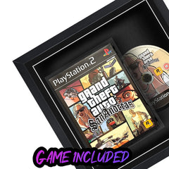 Grand Theft Auto San Andreas for PlayStation 2 displayed within a square frame, the perfect way to frame a game