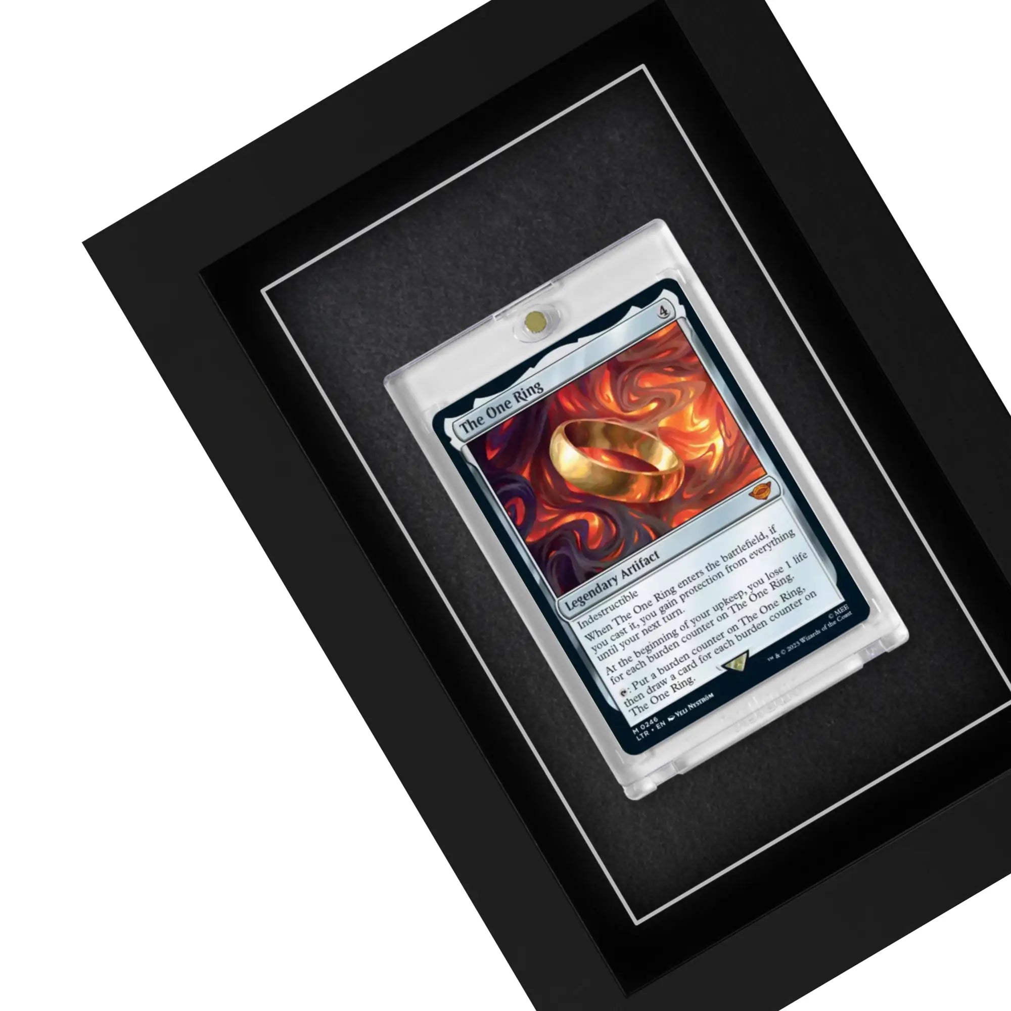 Magic The Gathering card displayed in a frame, perfect for showcasing collectible cards