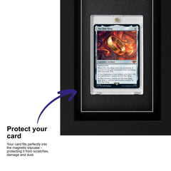 Magic The Gathering card in a magnetic case, protected from scratches, damage, and dust