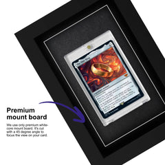 Magic The Gathering card displayed in a frame with premium mount board highlighting the card as the focal point