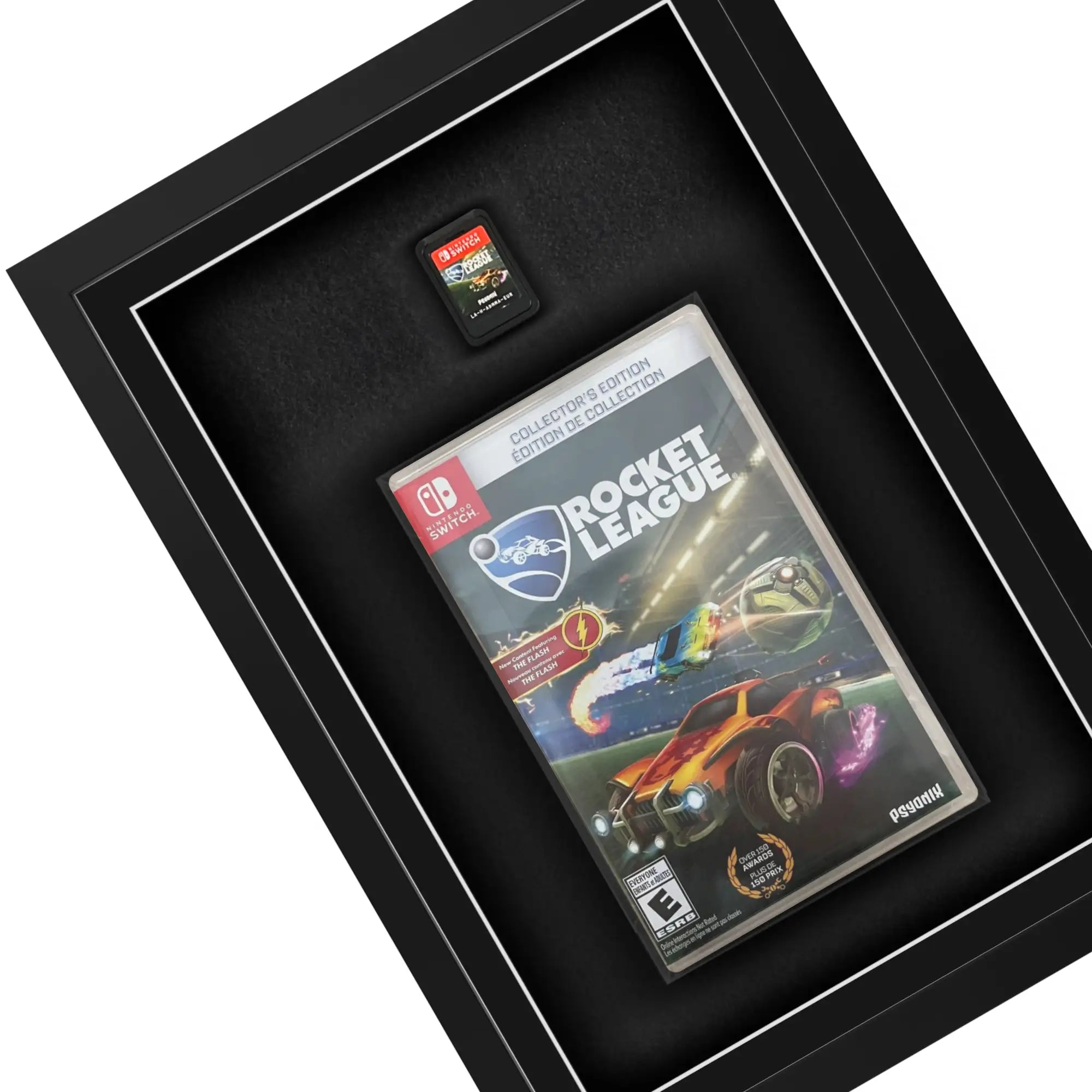 Frame Your Nintendo Switch Game. Framed game display. Rocket league inside a frame. Add any nintendo switch game and protect your game.