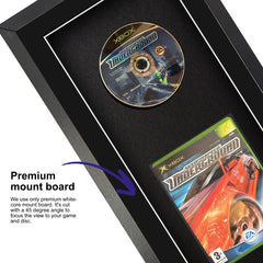 Frame your own Original Xbox game within a frame, highlighted by a premium mount board to focus on the game