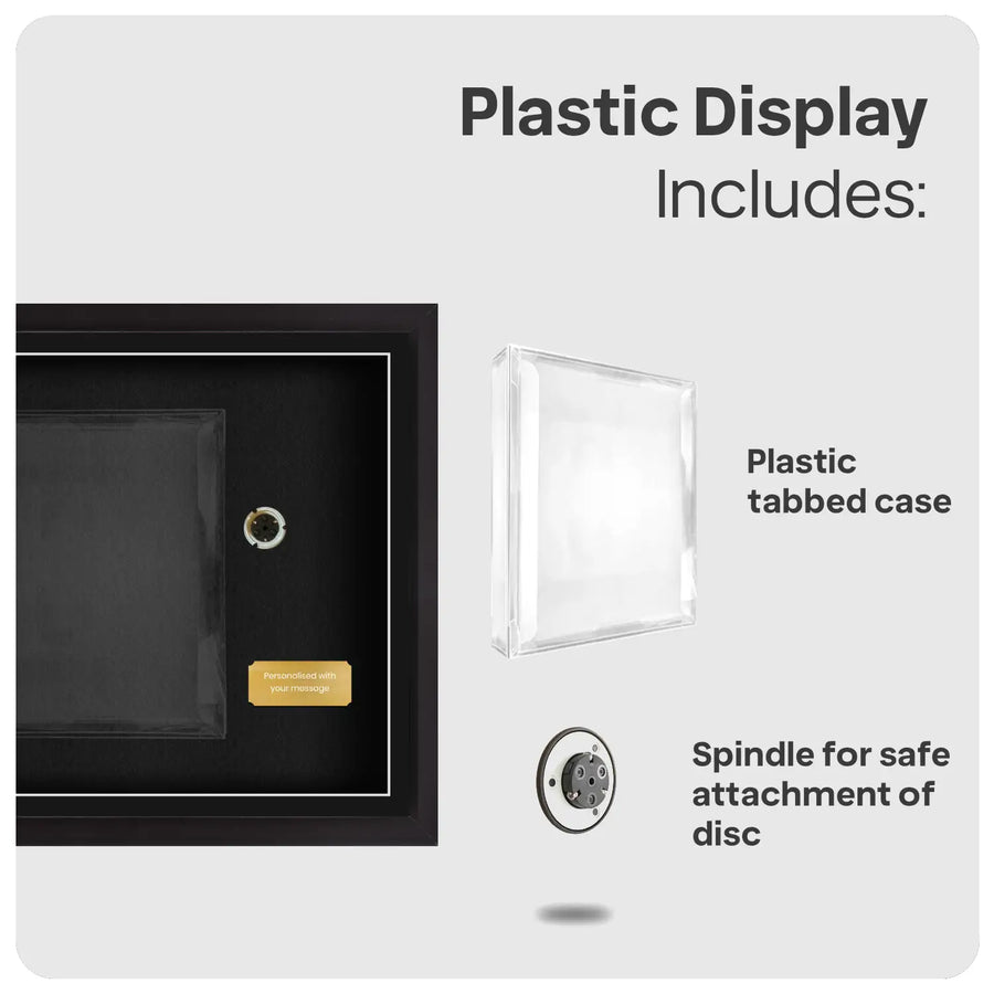 Plastic display for video games inside of a picture frame