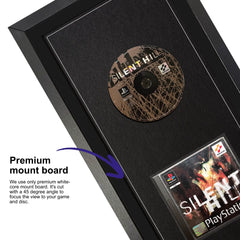 Frame your own PlayStation 1 game within this frame, highlighted by a premium mount board to focus on the game