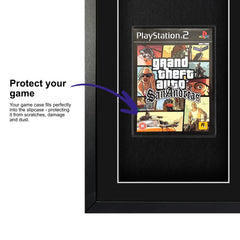 Frame your own PlayStation 2 game within this frame, featuring a plastic slipcase to safely attach and remove the game case without damage