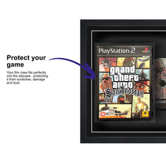 Frame your own PlayStation 2 game within this square frame, featuring a plastic slipcase to safely attach and remove the game case without damage