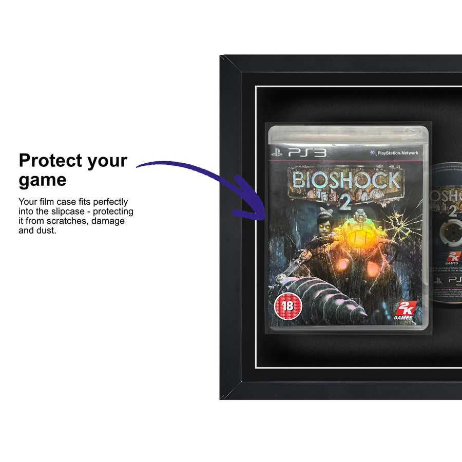 Frame your own PlayStation 3 game within this square frame, featuring a plastic slipcase to safely attach and remove the game case without damage