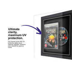 Frame your own PlayStation 3 game within this square frame equipped with UV protective glass to protect the game for years