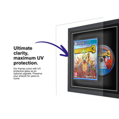 Frame your own PlayStation 4 game within this square frame equipped with UV protective glass to protect the game for years
