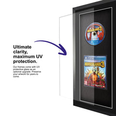 Frame your own PlayStation 4 game within a frame equipped with UV protective glass to protect the game for years