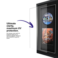 Frame your own PlayStation 3, 4, or 5 steelbook game within this frame equipped with UV protective glass to protect the game for years