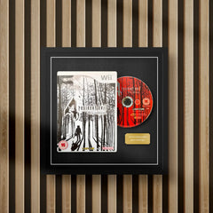 nintendo wii display frame for video games on a slat wall