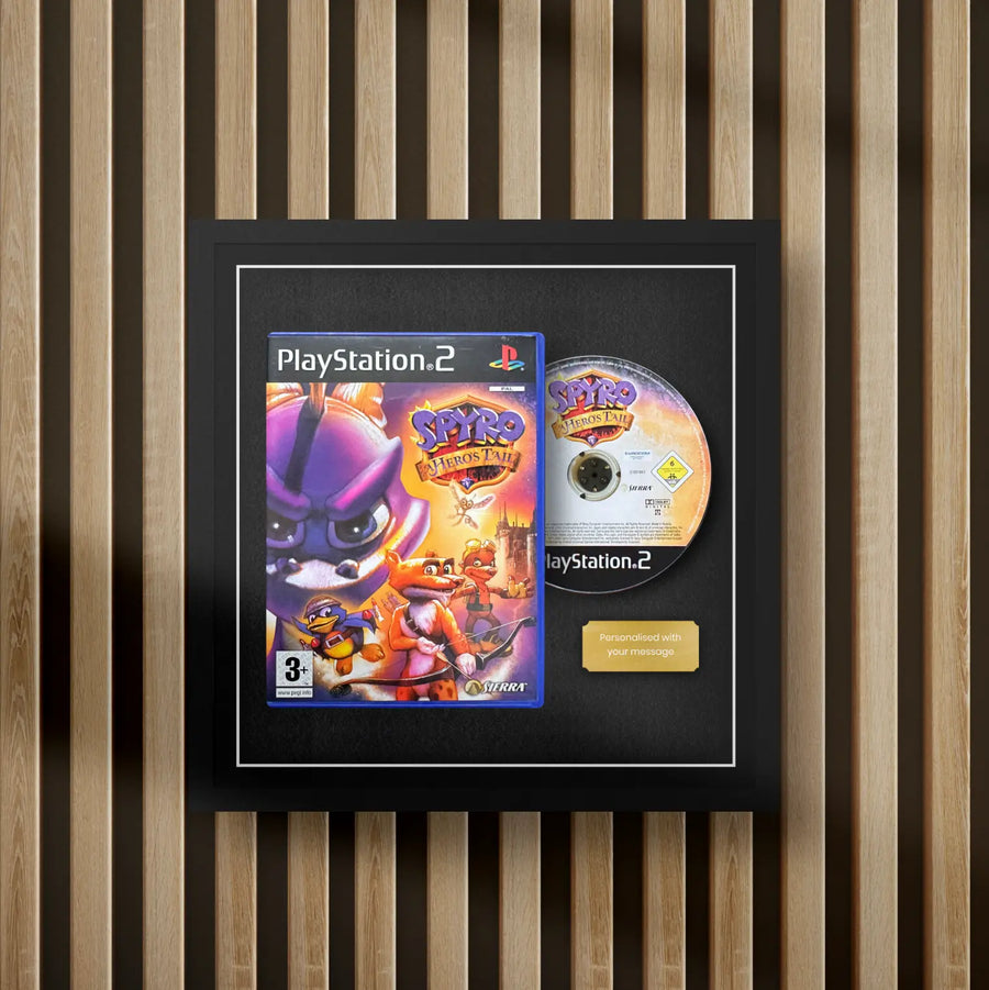 playstation 2 display frame for video games on a slat wall