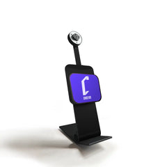 Cheevo branded video game shelf display for case and game disc on a white background