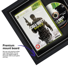 Frame your own Xbox 360 game within this square frame, highlighted by a premium mount board to focus on the game