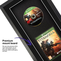 Frame your own Xbox One game within a frame, highlighted by a premium mount board to focus on the game