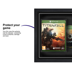Frame your own Xbox One game within this square frame, featuring a plastic slipcase to safely attach and remove the game case without damage