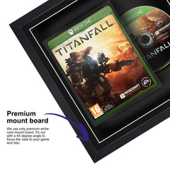 Frame your own Xbox One game within this square frame, highlighted by a premium mount board to focus on the game