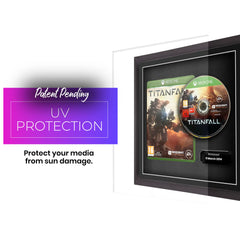 Xbox original video game display. Frame a xbox video game. uv protection from sunlight.